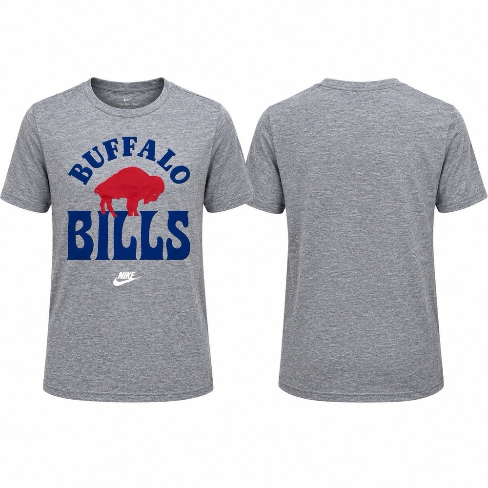 Nike Buffalo Bills Youth Large 14/16 Gray NFL Graphic T-Shirt New NWT